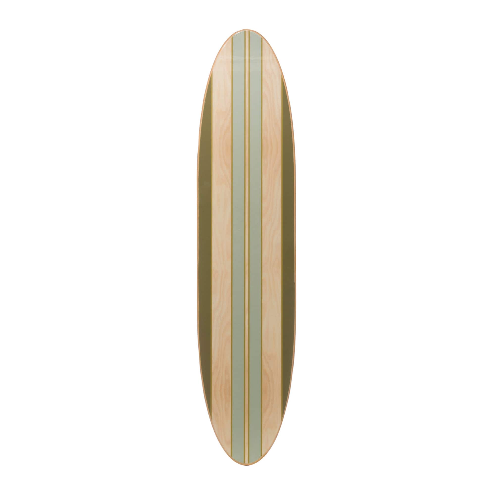 Hello Honey® 5.5ft. Stripes Lacquered Wood Surfboard Wall Décor